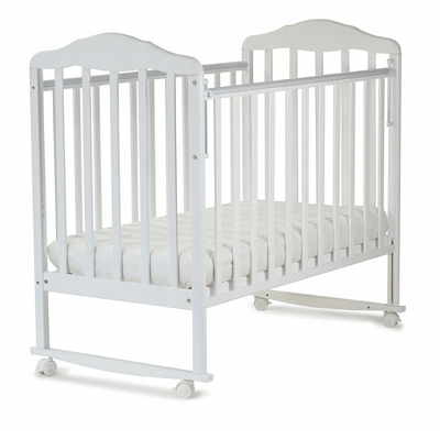 Кровать СКВ 120111 "Березка" качалка, ПВХ, белый