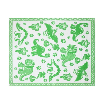 Одеяло байковое Ермолино 57-6ЕТ Ж (118*100, зеленый динозавры)