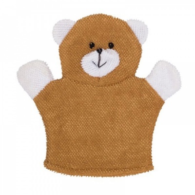 Мочалка-рукавичка ROXY-KIDS RBS-002 махровая Baby Bear.  Хлопкова ткань