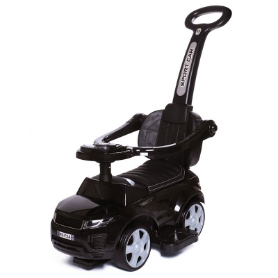 Каталка Babycare "Sport car" с родительской ручкой (кожаное сиденье, резиновые к