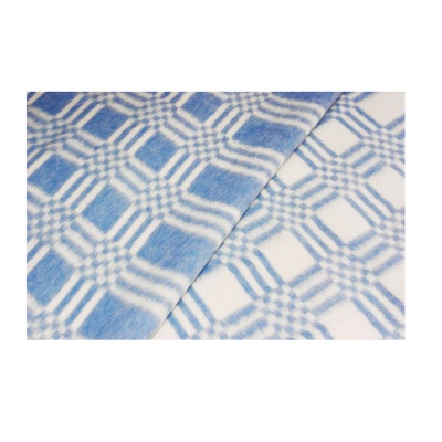 Одеяло байковое Ермолино 57-3ЕТ (140*100, синий комбинированная клетка)