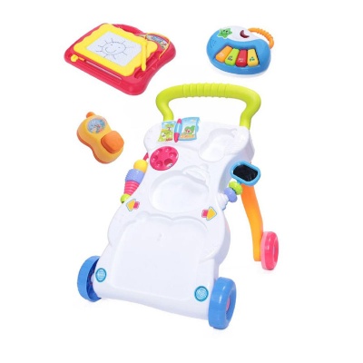 Ходунки-каталка Babycare "Joy" с утяжелителем (2в1), развивающий игровой центр (
