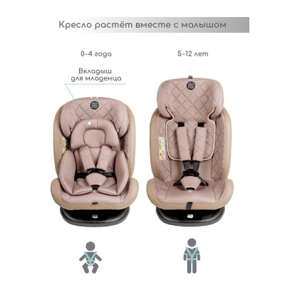 Автокресло Amarobaby Brilliant Isofix 0+/1/2/3 (бежевый)