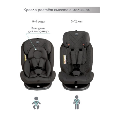 Автокресло Amarobaby Brilliant Isofix 0+/1/2/3 (черный)