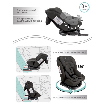 Автокресло Amarobaby Brilliant Isofix 0+/1/2/3 (черный)