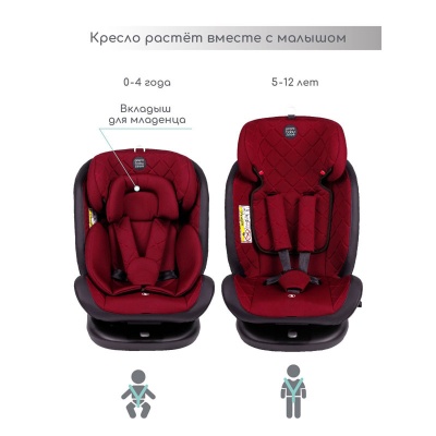 Автокресло Amarobaby Brilliant Isofix 0+/1/2/3 (красный)