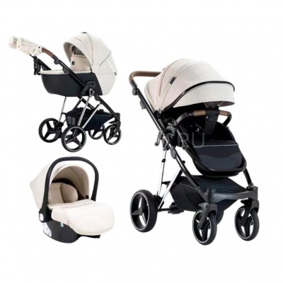 Коляска Luxmom F1 3в1 (бежевый)
