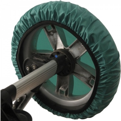 Чехлы на колеса для коляски Чудо-Чадо (2 шт., d = 18-28 см) зеленые CHK05-004