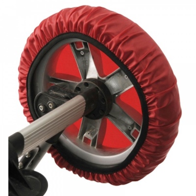 Чехлы на колеса для коляски Чудо-Чадо (4 шт., d = 18-28 см) красные CHK02-005