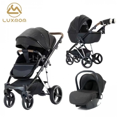 Коляска Luxmom F1 3в1 (черный)
