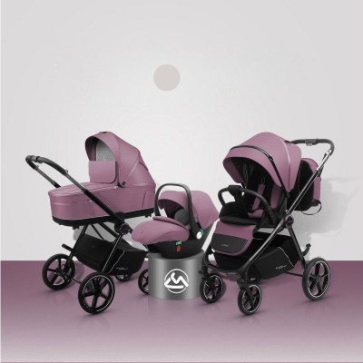 Коляска Luxmom 812 3в1 (фиолетовый)