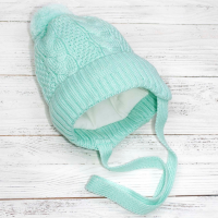 Шапка Крошкин Дом вязаная "Три косы" д/с 672-3 Ак (р. 3-6 мес. (38-40))