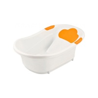 Ванночка ROXY-KIDS RBT-W1035-O с анатомической горкой и сливом,  оранжевый