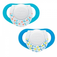 Пустышка Chicco Physio,  2 шт.,  6-12мес. + латекс 