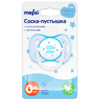 Пустышка Mepsi 372 латексная классическая,  0+ mini,  