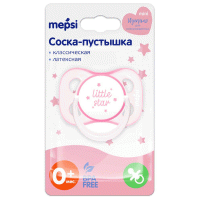 Пустышка Mepsi 373 латексная классическая,  0+ mini,  