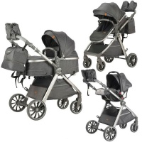 Коляска Luxmom V8 3в1 (серый)
