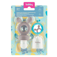 Ниблер (изделие для прикорма) Lubby 31534 от 6 мес.,  2 в 1 с прорезывателем