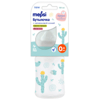 Бутылочка Mepsi 0252 с широким горлышком,  150 мл,  0+,  