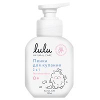 Пенка для купания 2 в 1 LULU,  с пант.,  бисабололом,  экс. ромашки,  календулы и лаванды,  без SLS, ...