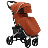 Коляска пр. Baballo 2025 (амбровый,  серебристая рама)