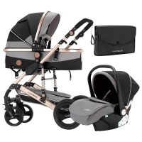 Коляска Luxmom 510 3в1 (черный)