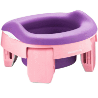 Дорожный горшок ROXY-KIDS HP-255E HandyPotty + многоразовая вкладка (розовый/фиолетовая)