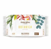 Влажные салфетки MARABU очищающие,  универсальные,  аромат цитруса 20х16 см, 
