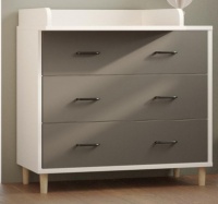 Комод Incanto Valencia 900/3 (белый/графит)