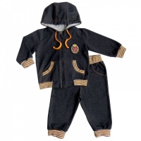 Комплект Soni Kids "Джинсовый спорт" Л6121003-74ф (толстовка  + брючки ) р. 74