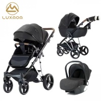 Коляска Luxmom F1 3в1 (черный)