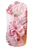 Конверт - одеяло Папитто 2153 с завязкой розовый (меховая вставка)